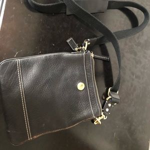 Coach Black Leather Crossbody Purse